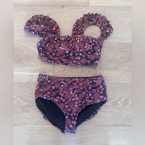 Albion Fit Floral Ruffle Bikini Set